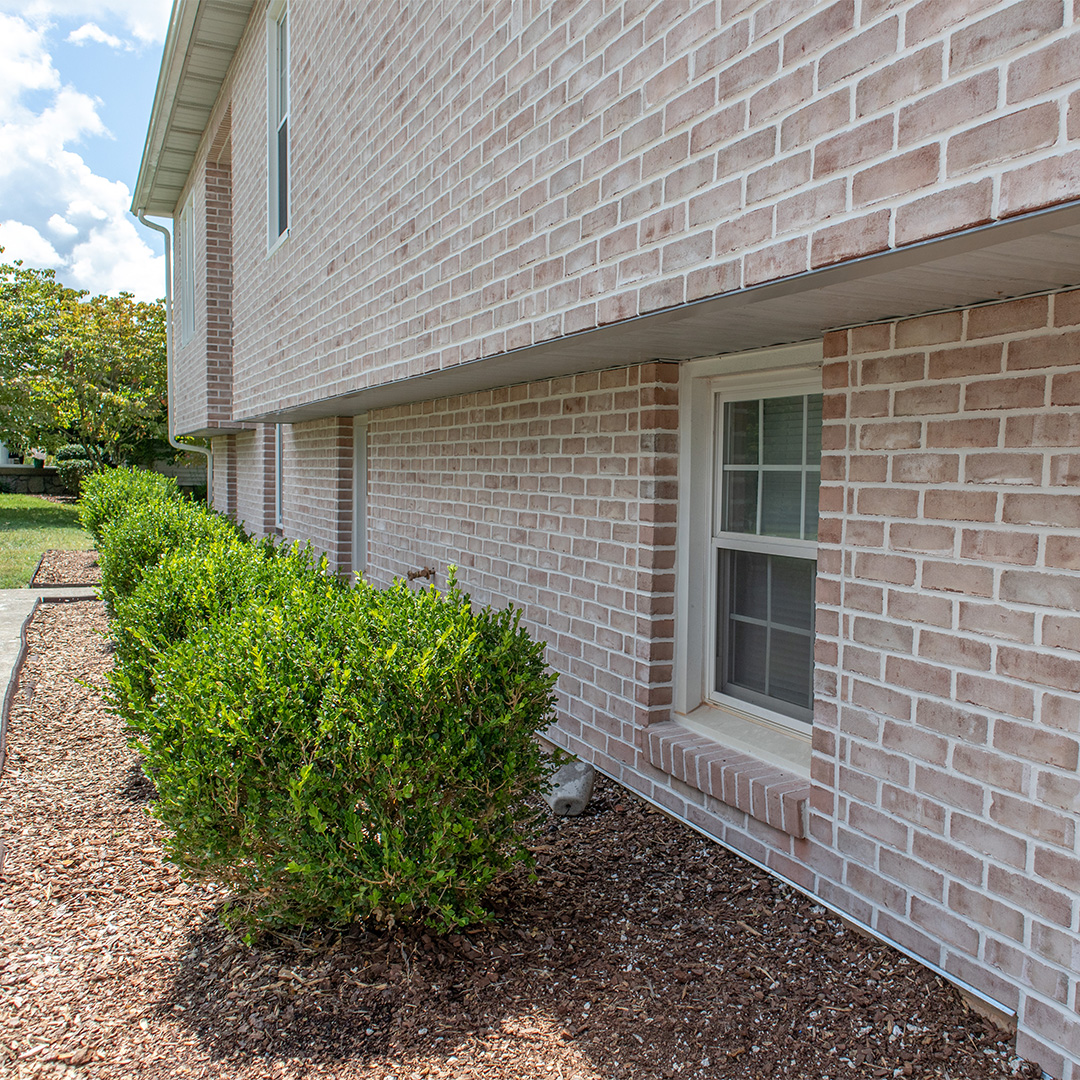 Thin brick applied to house exterior.