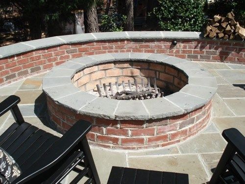 Think Fall Backyard Fireplaces And, Building A Fire Pit With Red Bricks